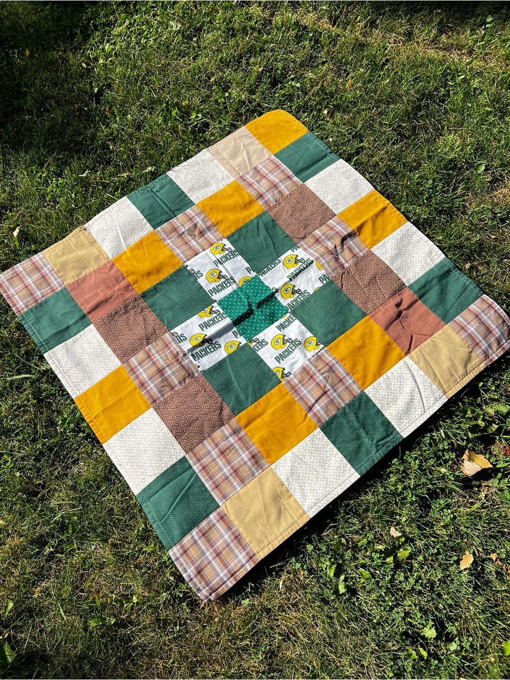 Handmade Green Bay Packers Baby Quilt
